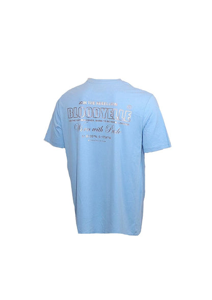 Join the Rebellion and Wear with Pride Light Blue with Metallic Copper Logo T-Shirt