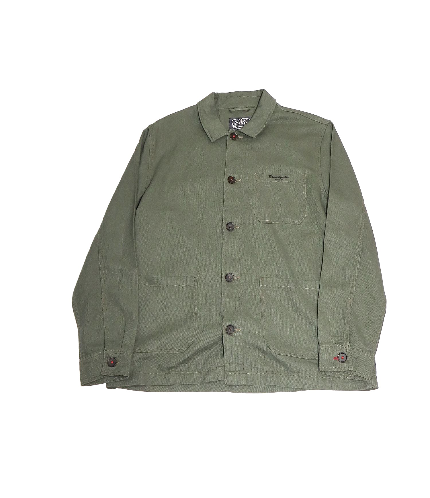 Khaki Cotton and Linen Basic Over Shirt Jacket