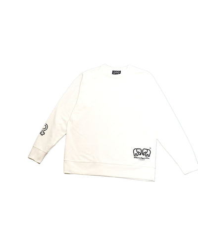 Mini Elephant White Sweatshirt