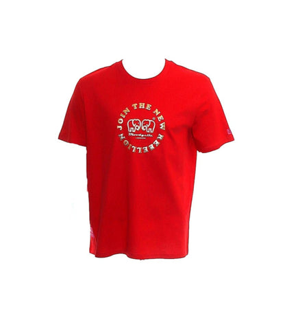 Join the New Rebellion Medium Logo Red and Gold Puff T-Shirt