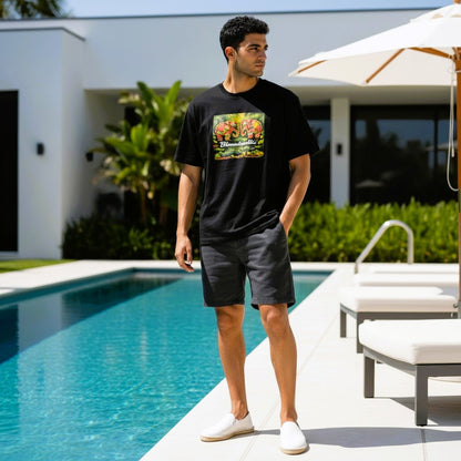 Black Jungle Print T-Shirt