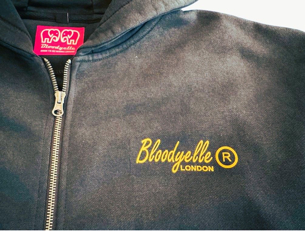 Limited Edition Washes Black and Gold Flock Hood