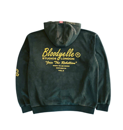 Limited Edition Washes Black and Gold Flock Hood