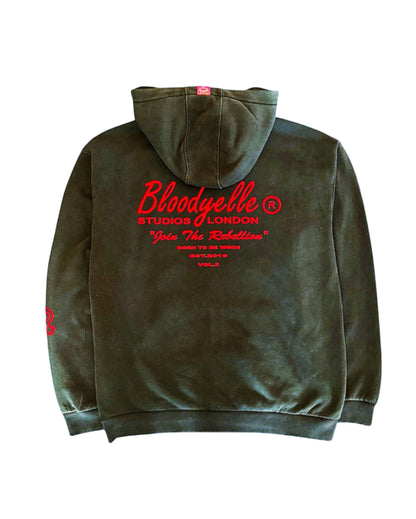 Limited Edition Washes Black and Red Flock Hood