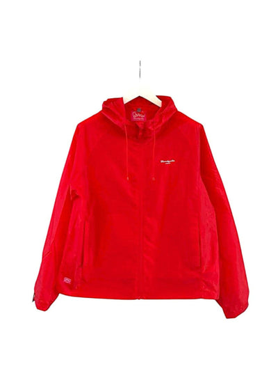 Red Lightweight Streetwear Windbreaker – Bold Urban Jacket