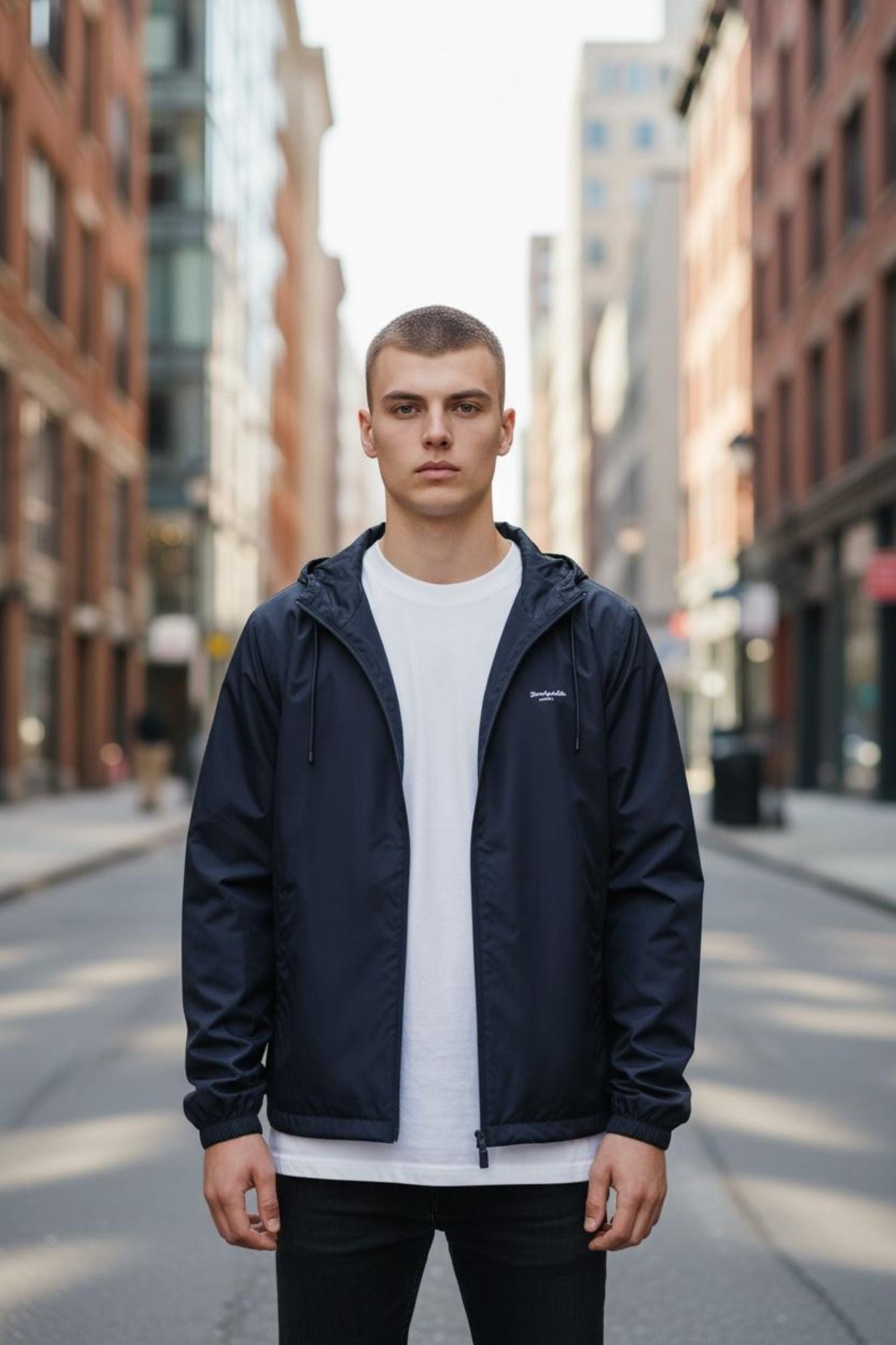 Navy Windbreaker