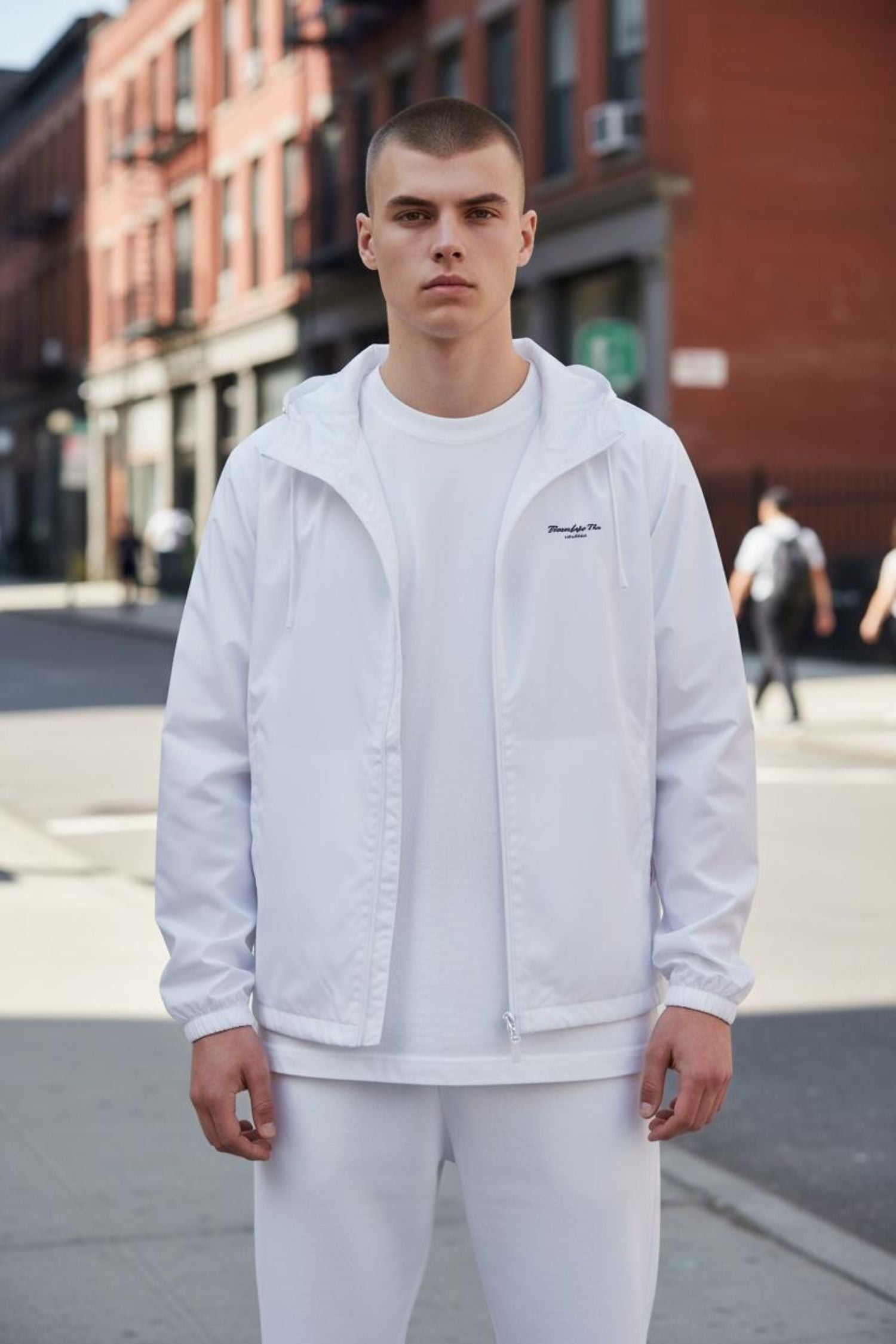 White Windbreaker