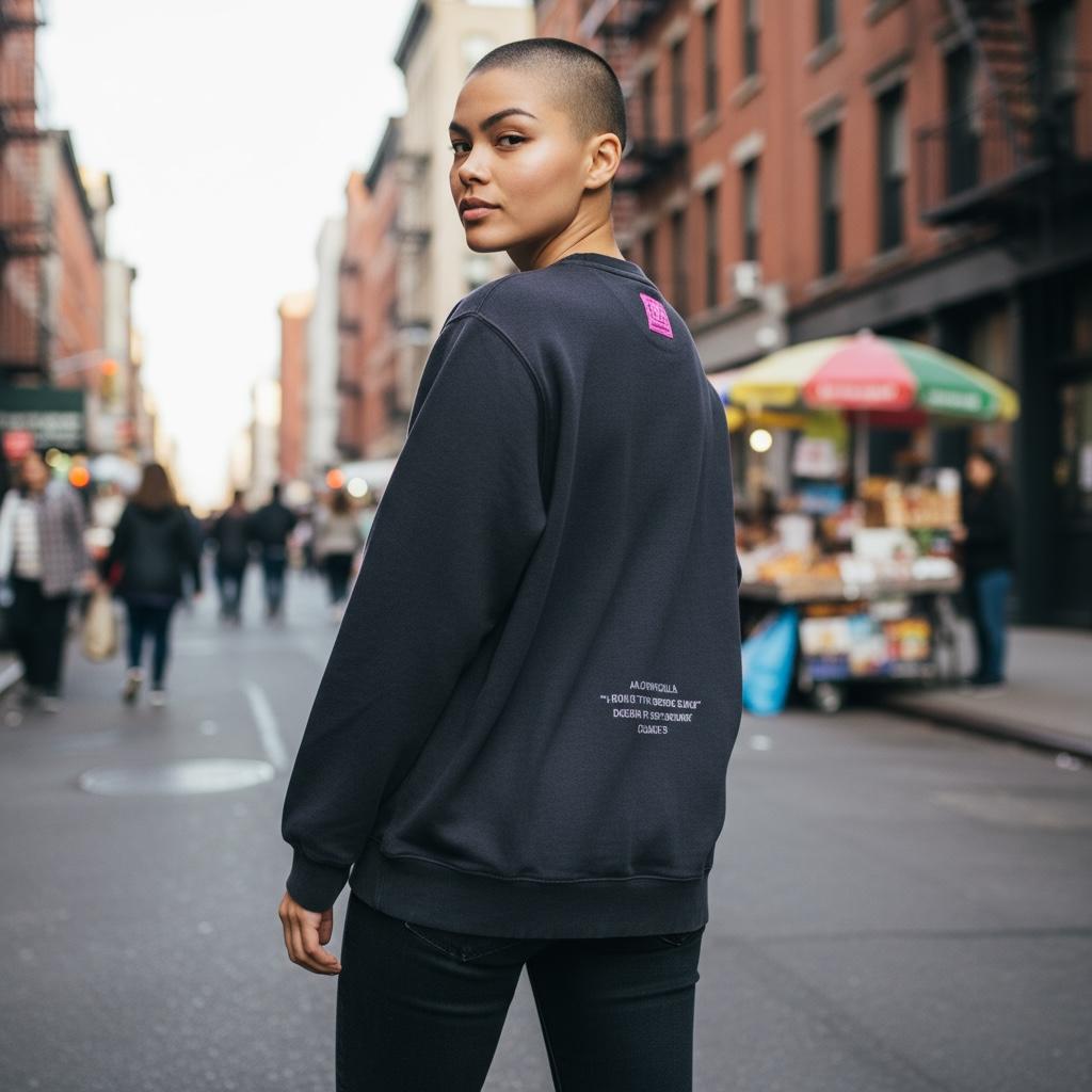 Join the New Rebellion Black and Black Puff Sweatshirt