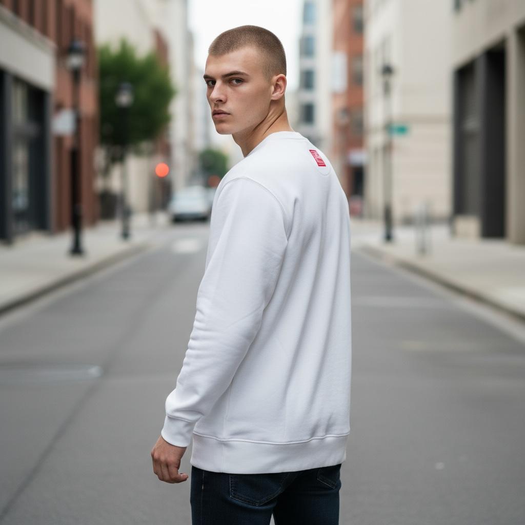 Mini Elephant White Sweatshirt