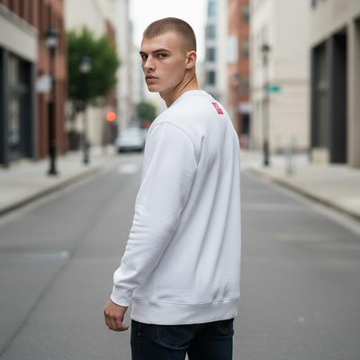 Mini Elephant White Sweatshirt