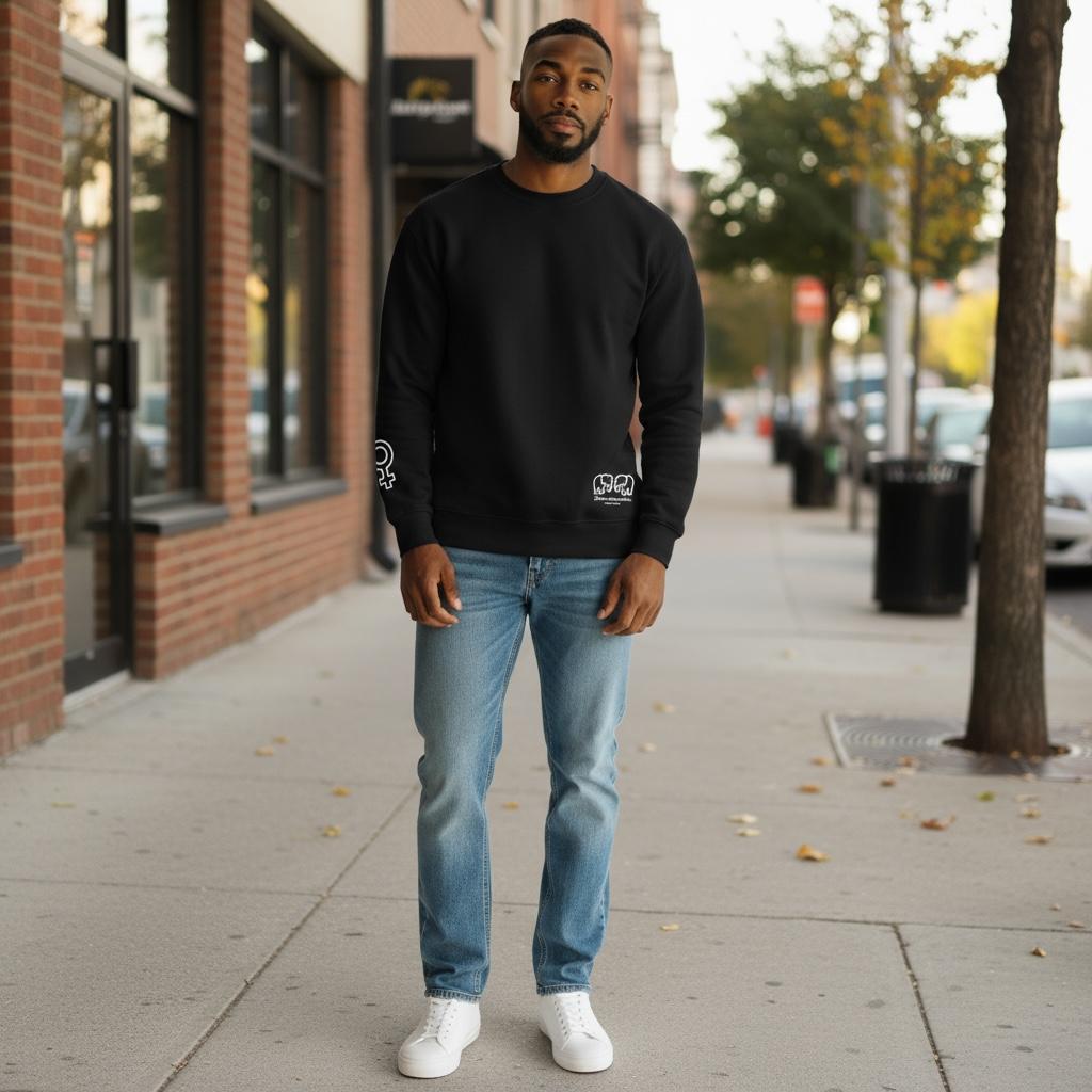 Mini Elephant Black Sweatshirt