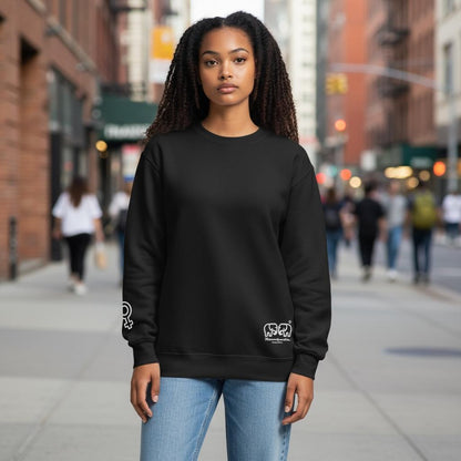 Mini Elephant Black Sweatshirt
