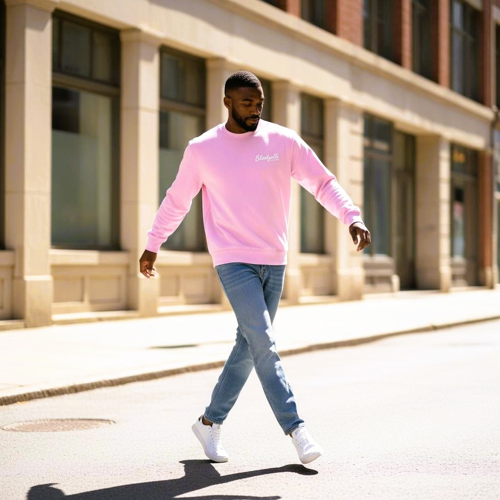 Bloodyelle Pink Signature Sweatshirt with White Flock