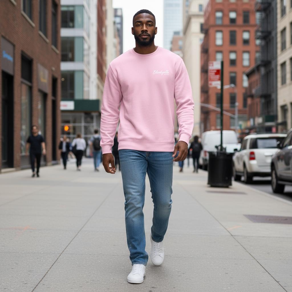 Bloodyelle Pink Signature Sweatshirt with White Flock