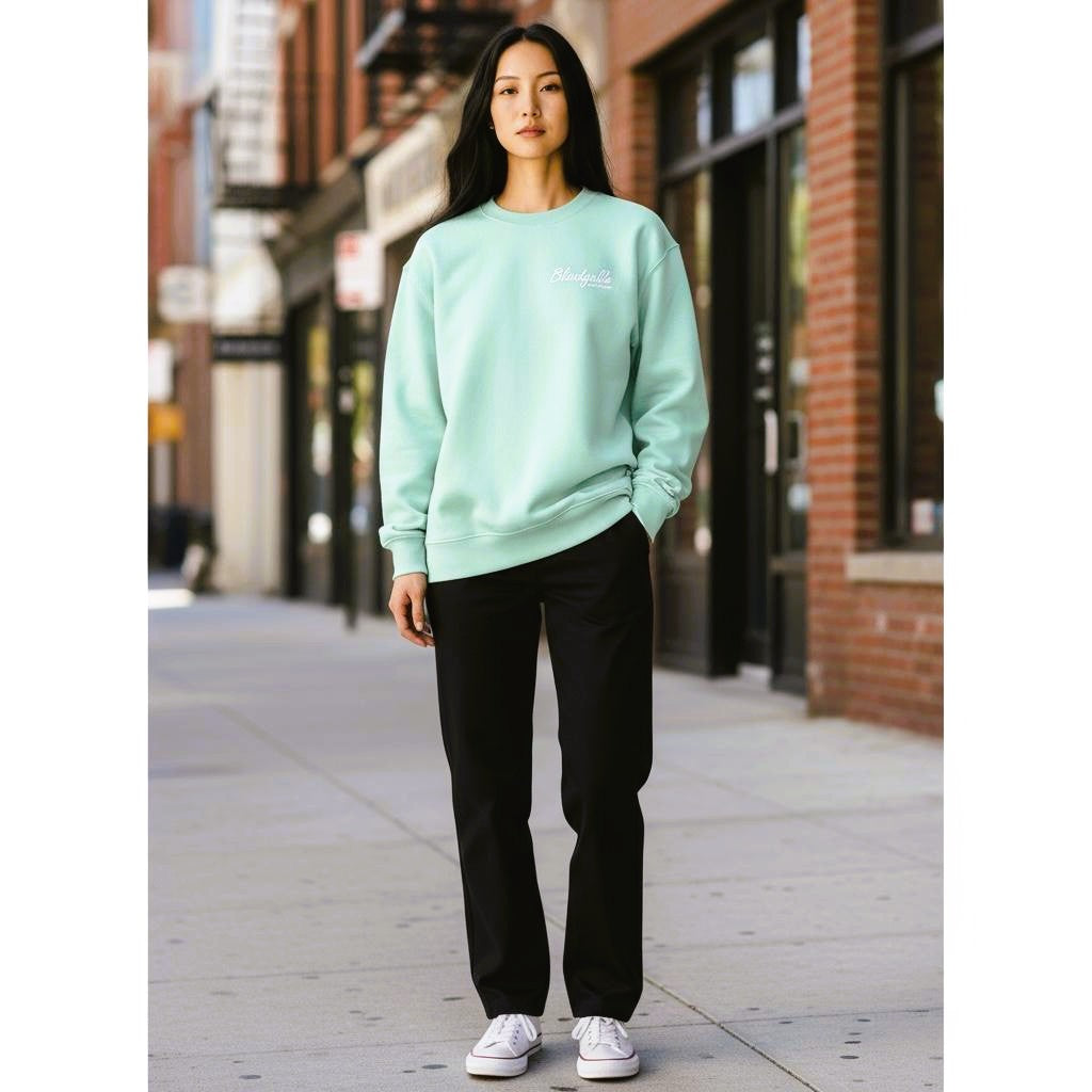 Bloodyelle Misty Jade Signature Sweatshirt with White Flock