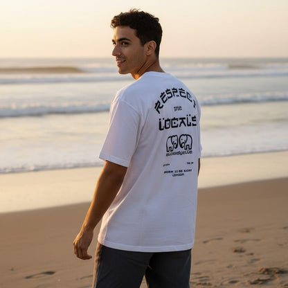 White Respect the Locals T-Shirt