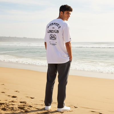 White Respect the Locals T-Shirt