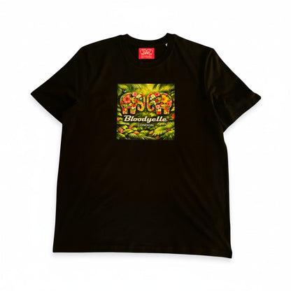 Black Jungle Print T-Shirt