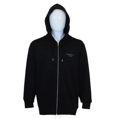 Hoodie Black w/ Light Blue Logo