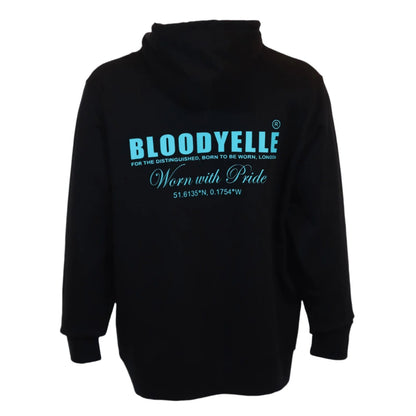 Hoodie Black w/ Light Blue Logo