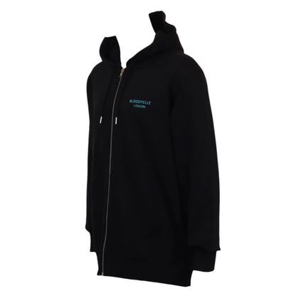 Hoodie Black w/ Light Blue Logo