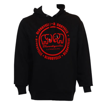 Infinity Hoodie Black with Red Flock Logo