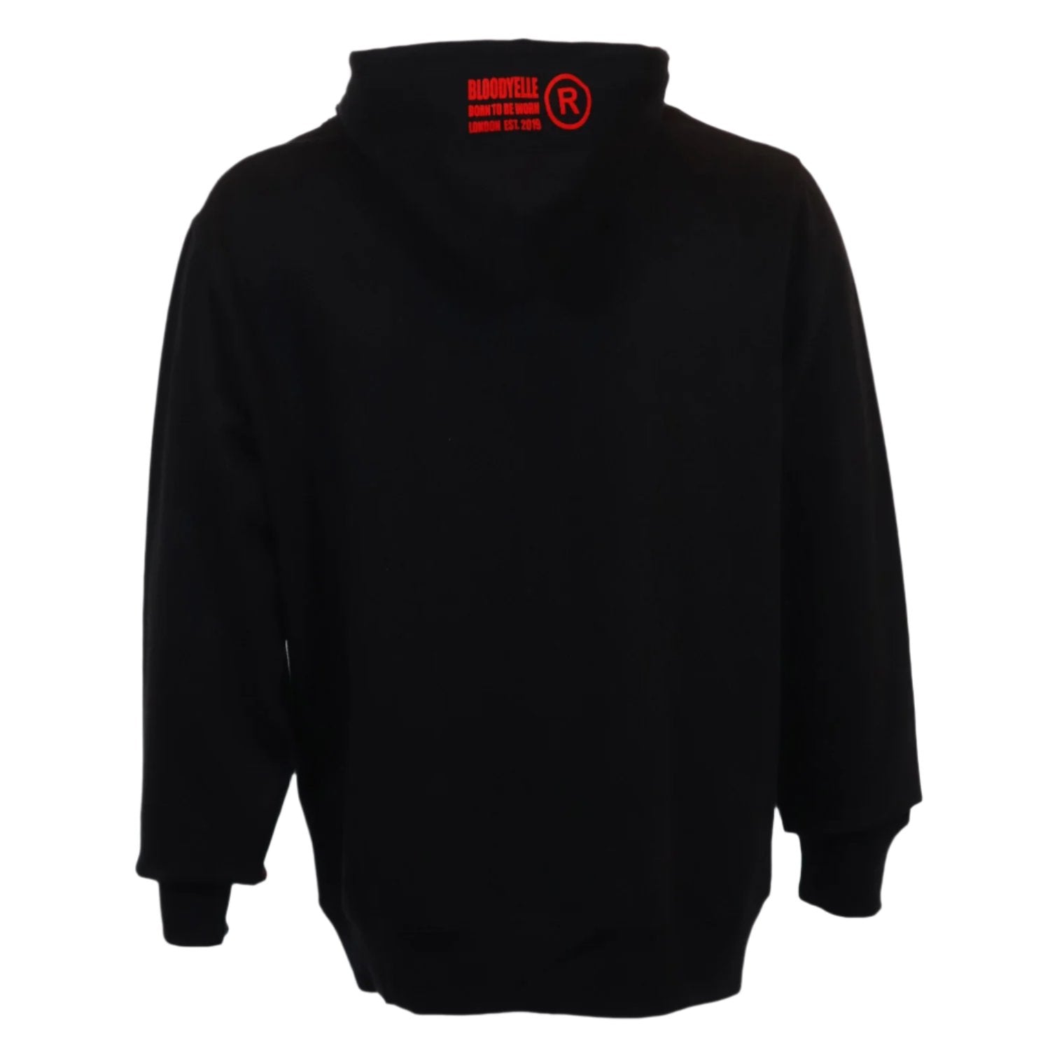 Infinity Hoodie Black with Red Flock Logo