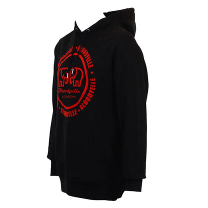 Infinity Hoodie Black with Red Flock Logo