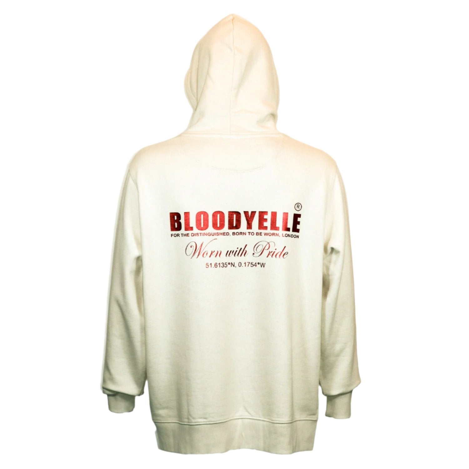 Hoodie Cream w/ Red Logo