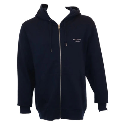 Hoodie Navy Blue w/ White Logo