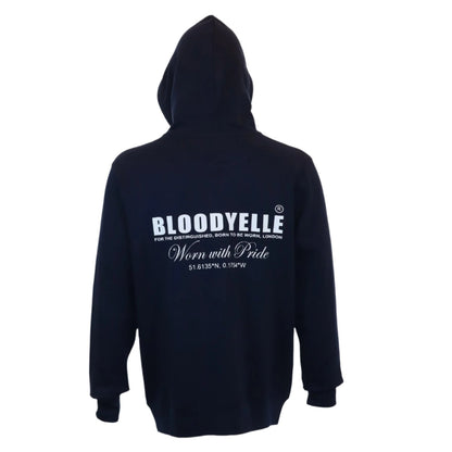 Hoodie Navy Blue w/ White Logo