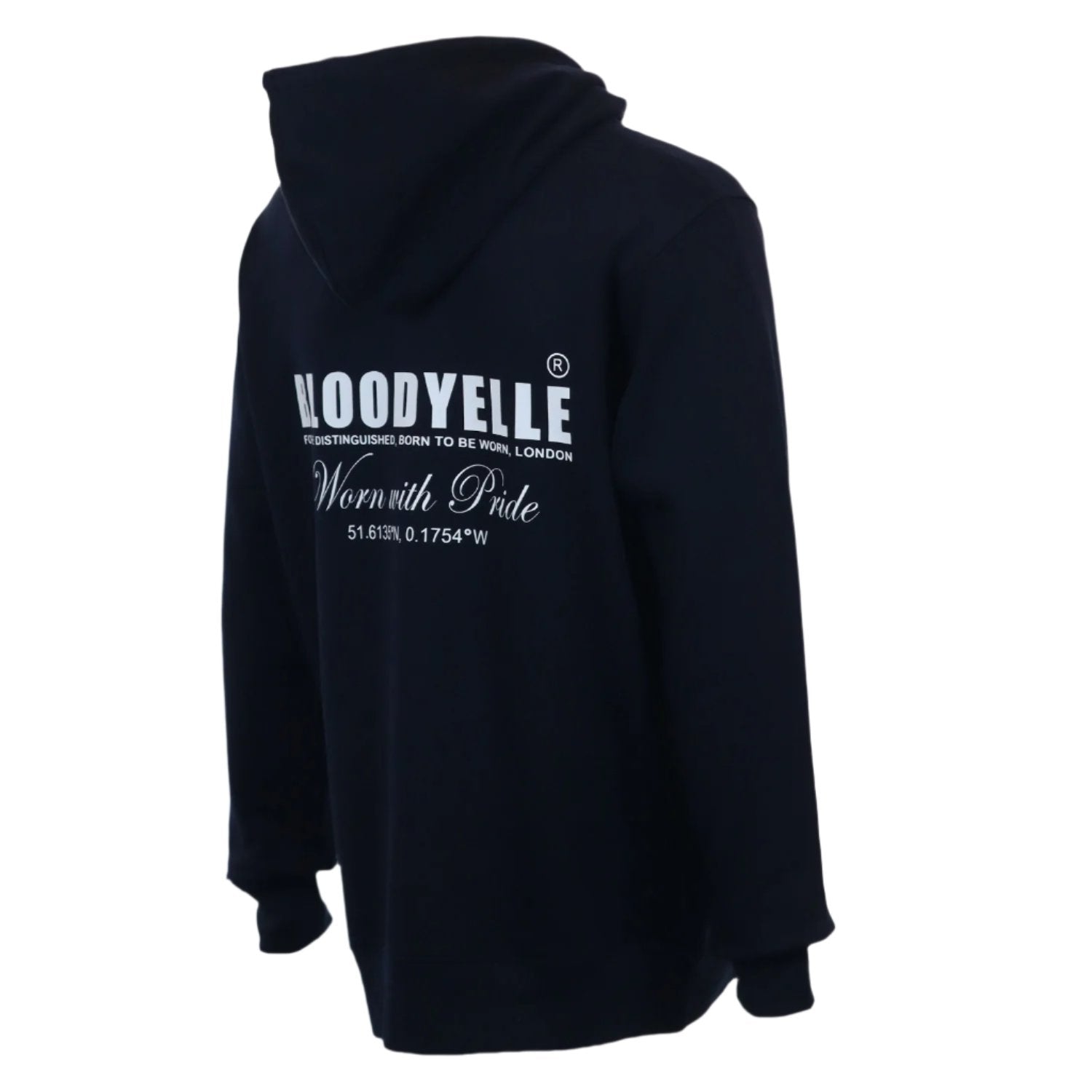 Hoodie Navy Blue w/ White Logo