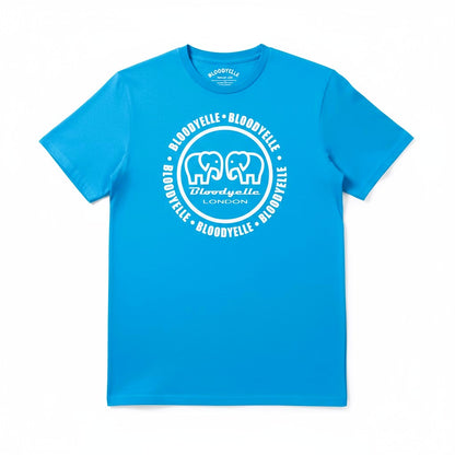 Large Logo Infinity Aqua Blue with White T-Shirt