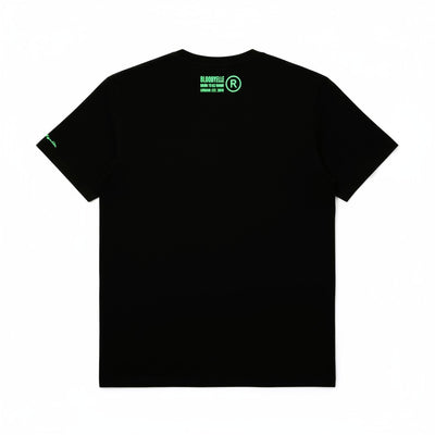 Essential Core Black & Neon Green Flock T-Shirt