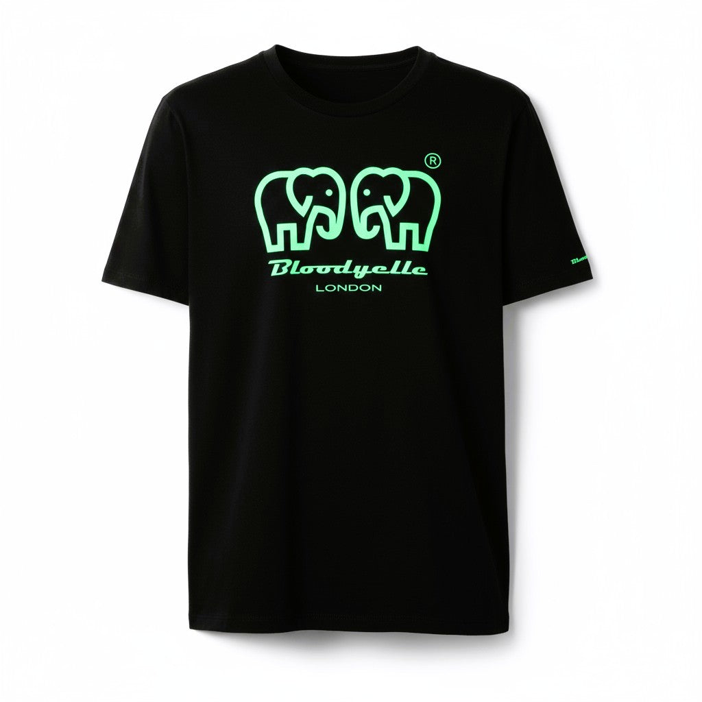 Essential Core Black & Neon Green Flock T-Shirt