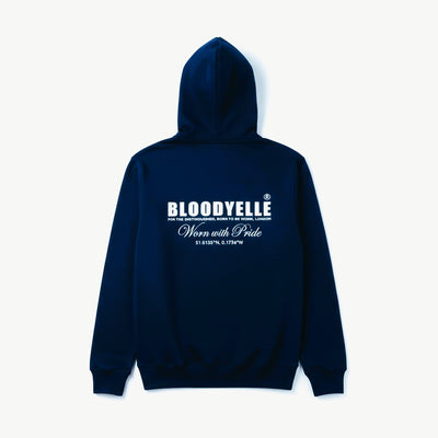 Hoodie Navy Blue w/ White Logo