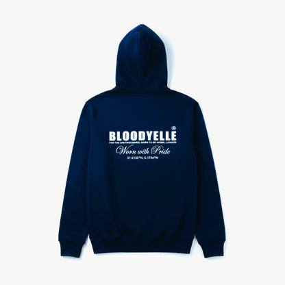 Hoodie Navy Blue w/ White Logo