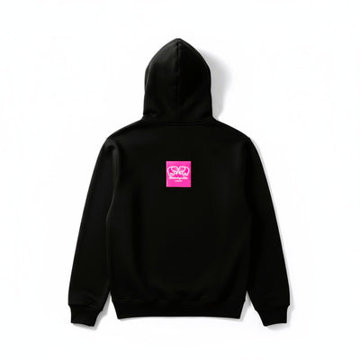 Premium Heavyweight Double Zip Black Hoodie