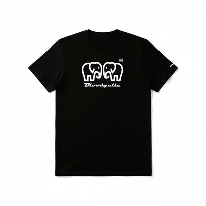 Bloodyelle Elephant Black and White Raised Logo T-Shirt