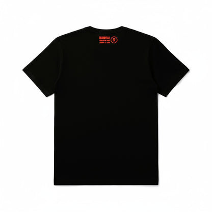 Black with Metallic Red logo Elephant Dot T-Shirt