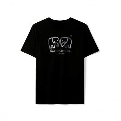 Bloodyelle Elephant Black on Black Raised Logo T-Shirt