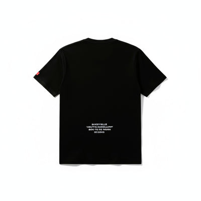 Medium Logo  Black and Silver Puff T-Shirt