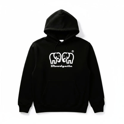 Bloodyelle Signature Brand Hoodie Black with White Logo