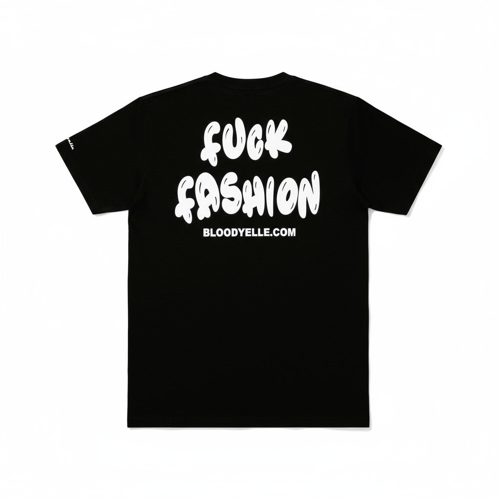 F**K Fashion Black and pale Gold T-Shirt