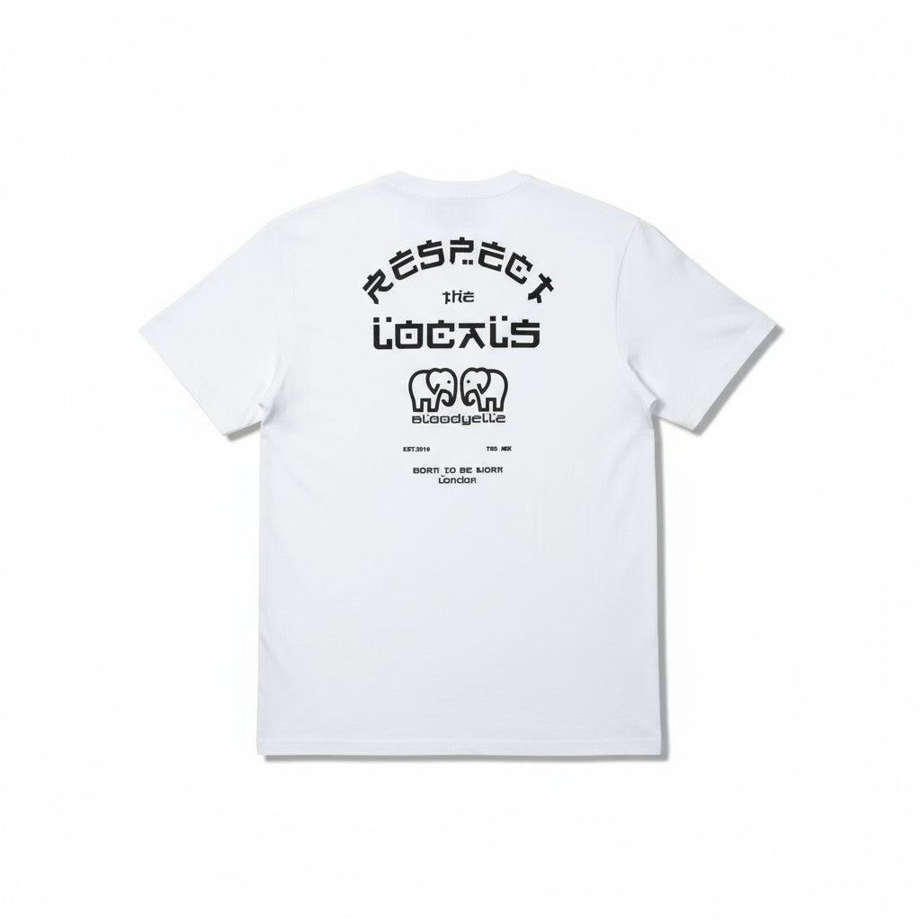 White Respect the Locals T-Shirt