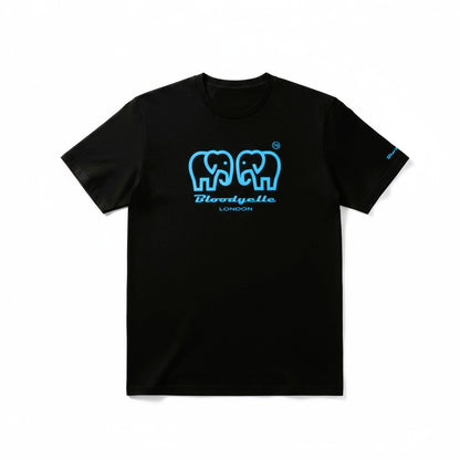 Essential Core Black & Neon Blue Flock T-Shirt