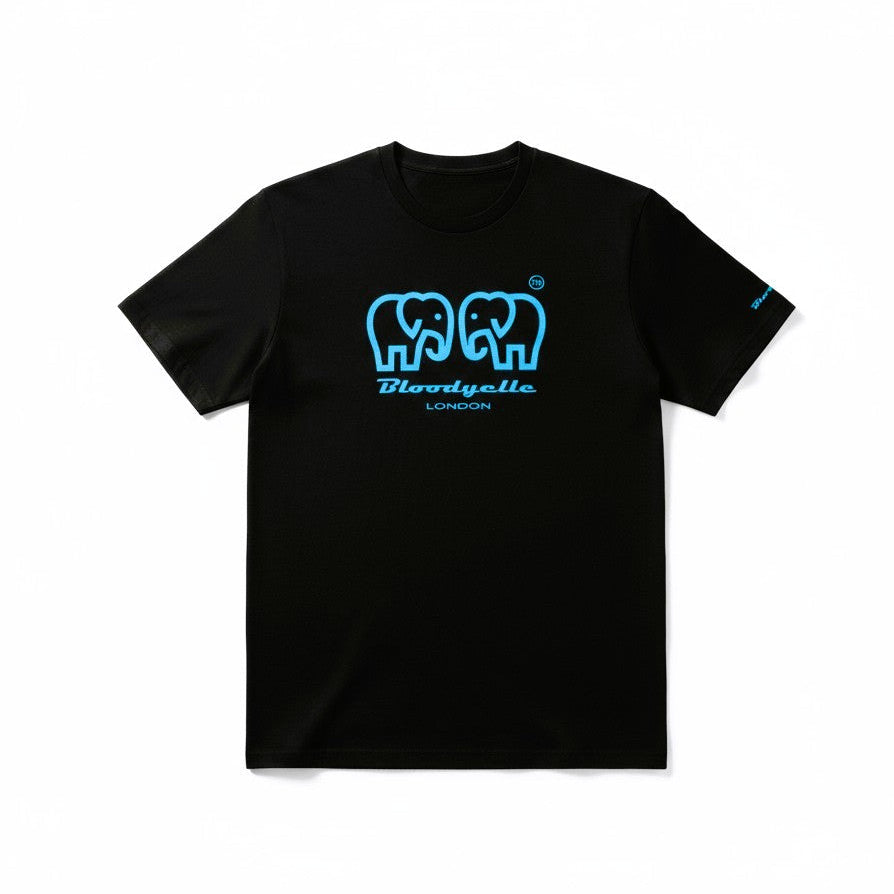 Essential Core Black & Neon Blue Flock T-Shirt