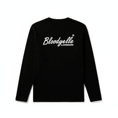 Black with Glow in the Dark Print Signature Long Sleeve T-Shirt