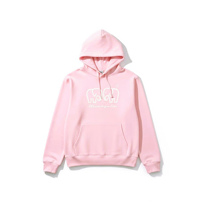 Bloodyelle Signature Brand Hoodie Pink with White Logo