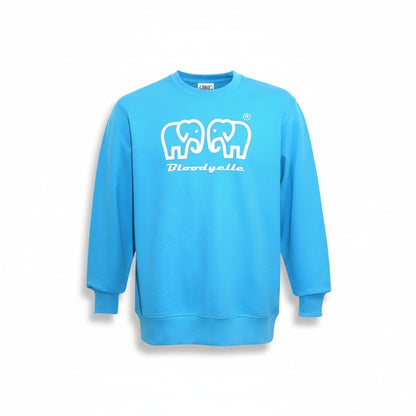 Aqua Blue Elephant logo Brand Sweatshirt